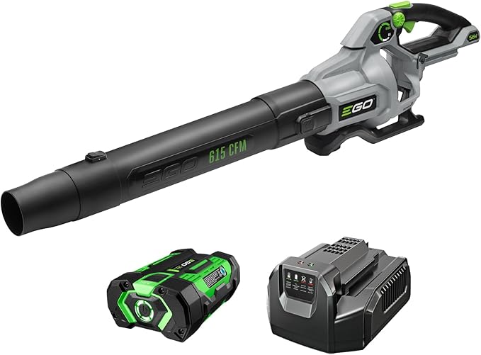 EGO POWER+ Leaf Blower, Cordless Electric 615 CFM, Includes 56V 2.5Ah Battery and Charger - LB6151