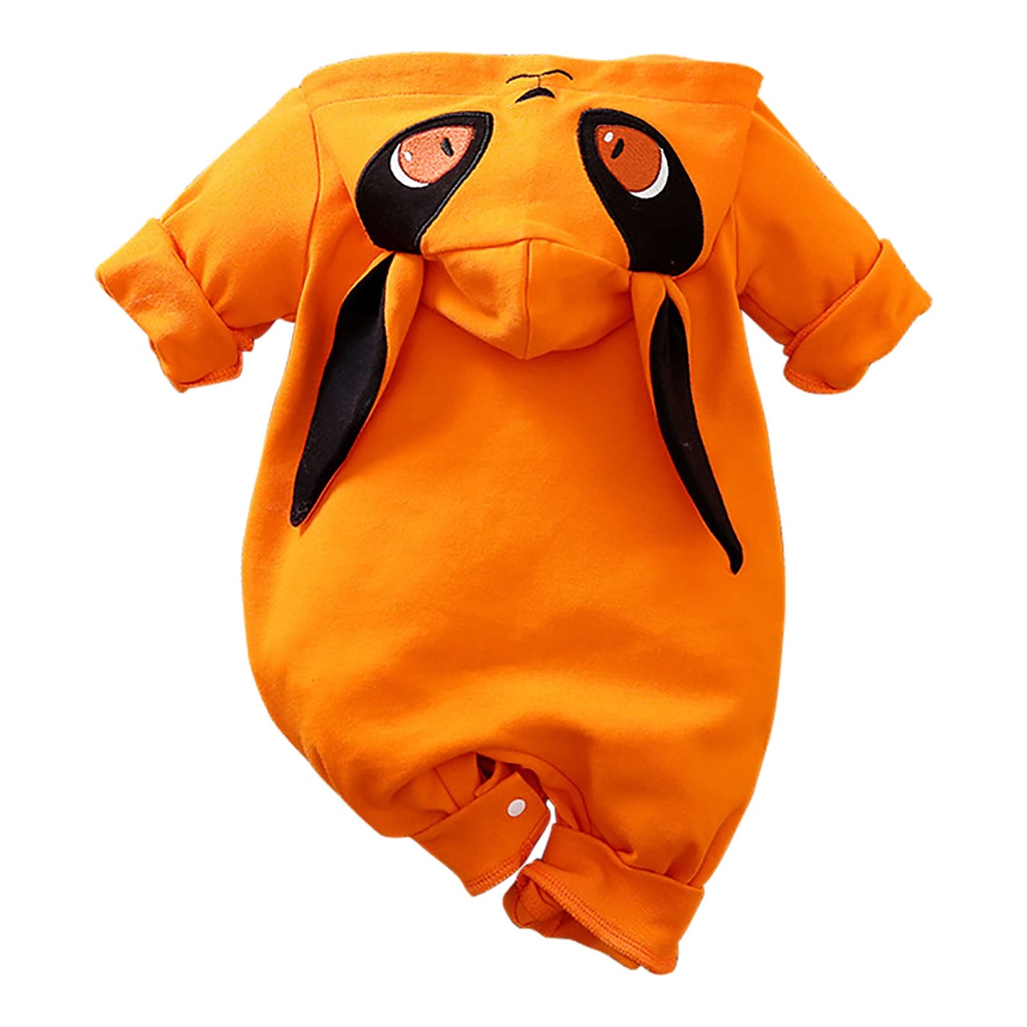 IURNXB Cute baby Cotton Romper with Adorable Orange Hooded for Babies Romper