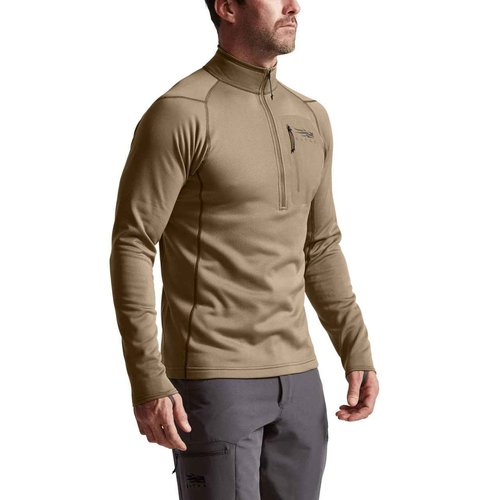 SITKA Gear Men's Core Midweight Zip-T Long Sleeve Hunting Shirt, Coyote, M
