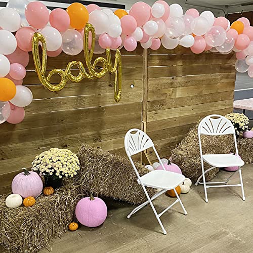 100PCS Pink Balloons Garland with Pink and White Balloons Confetti Balloons for Birthday Party Bridal Baby Shower Engageme...