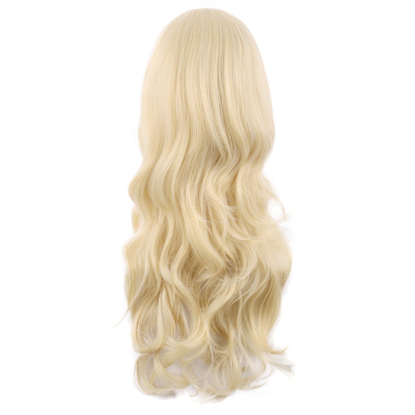 MapofBeauty 28 Inch/70 cm Charming Women Side Bangs Long Curly Full Hair Synthetic Wig (Mixed Blonde)
