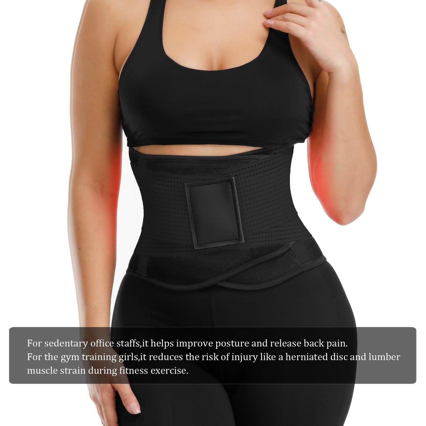 VENUZOR Waist Trainer Belt for Women - Waist Cincher Trimmer - Slimming Body Shaper Belt - Sport Girdle Belt (UP Graded)(Black,XL)