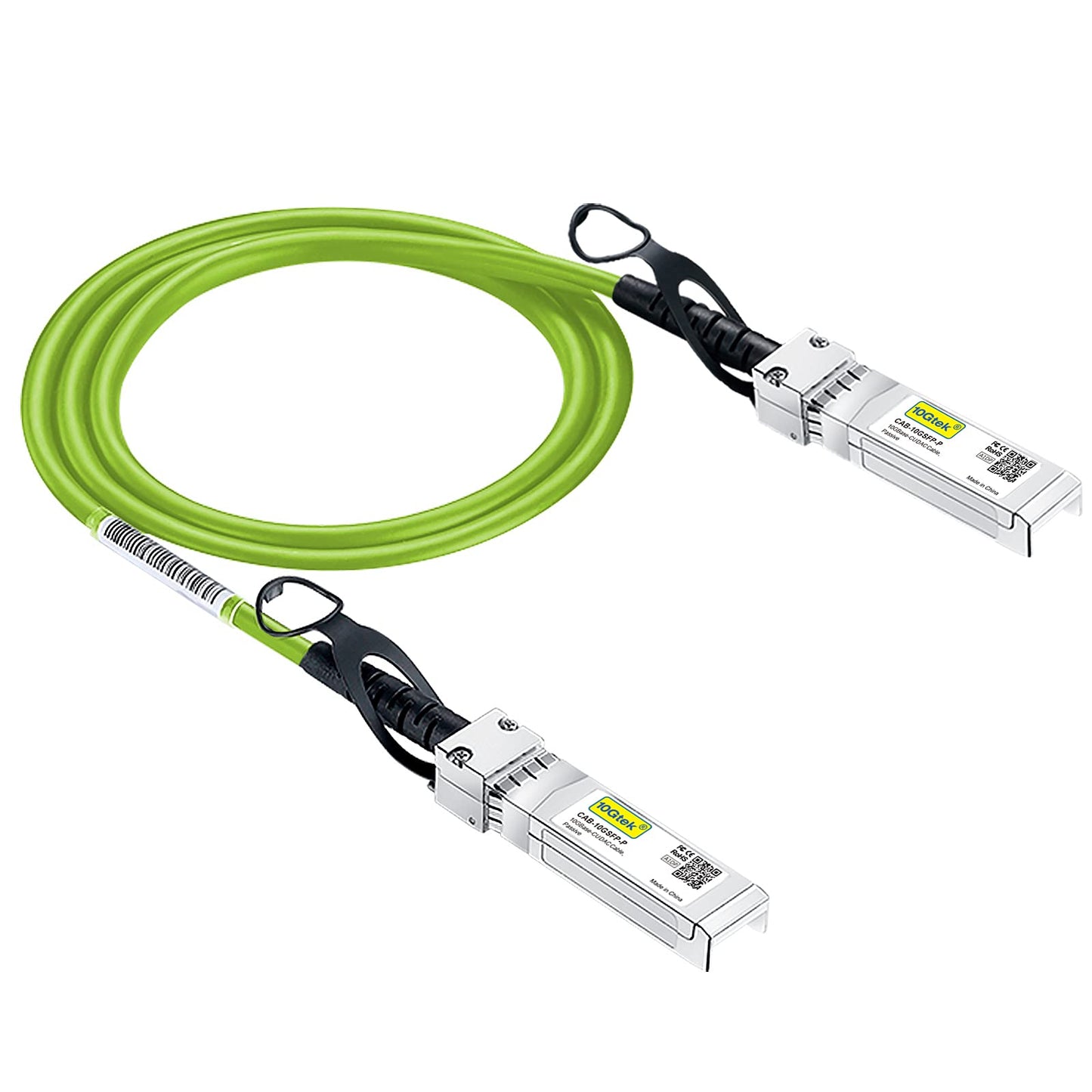 10Gtek [Green Colored 10G Sfp+ Dac Cable - Twinax Sfp Cable For Ubiquiti Unifi Devices, 0.5-Meter(1.6Ft)