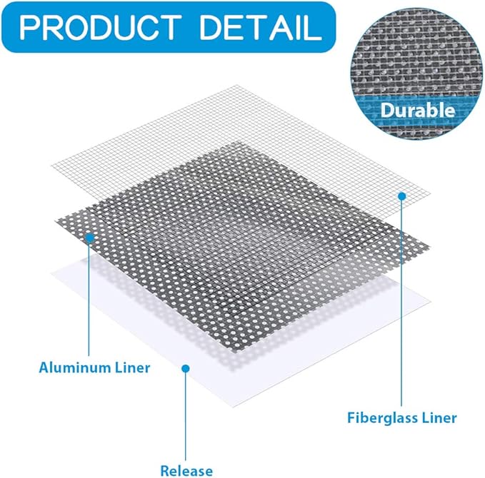 Drywall Repair Patch 4 Inch 6 Pack, Safe Mend Wall Repair Self Adhesive Fiberglass Wall Repair Patch Kit, Aluminum Metal Sheetrock Ceiling Dry Wall Patch (4"x 4")