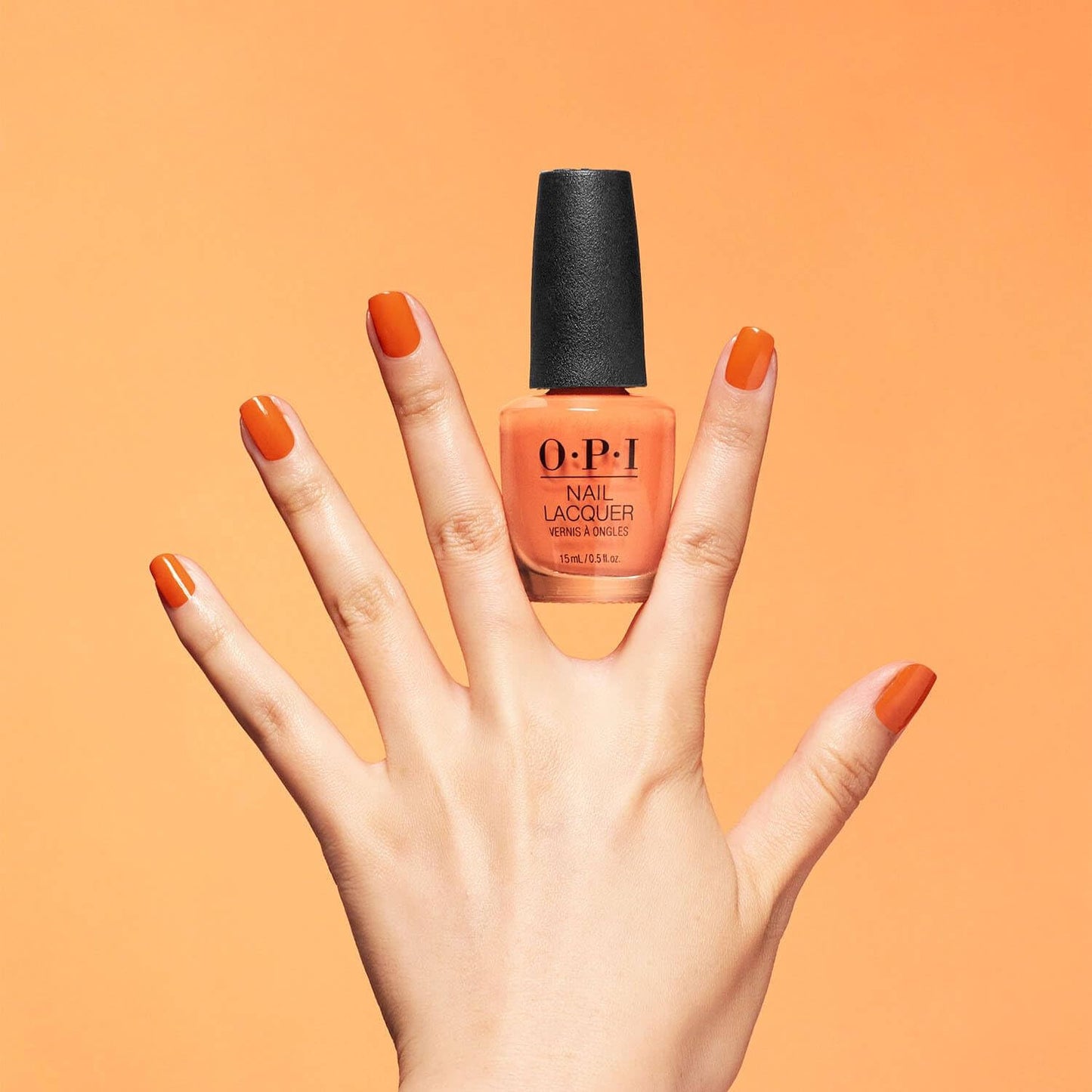 OPI Nail Lacquer Silicon Valley Girl | Opaque Bright Orange Crme Chip Resistant Nail Polish | Me, Myself Collection