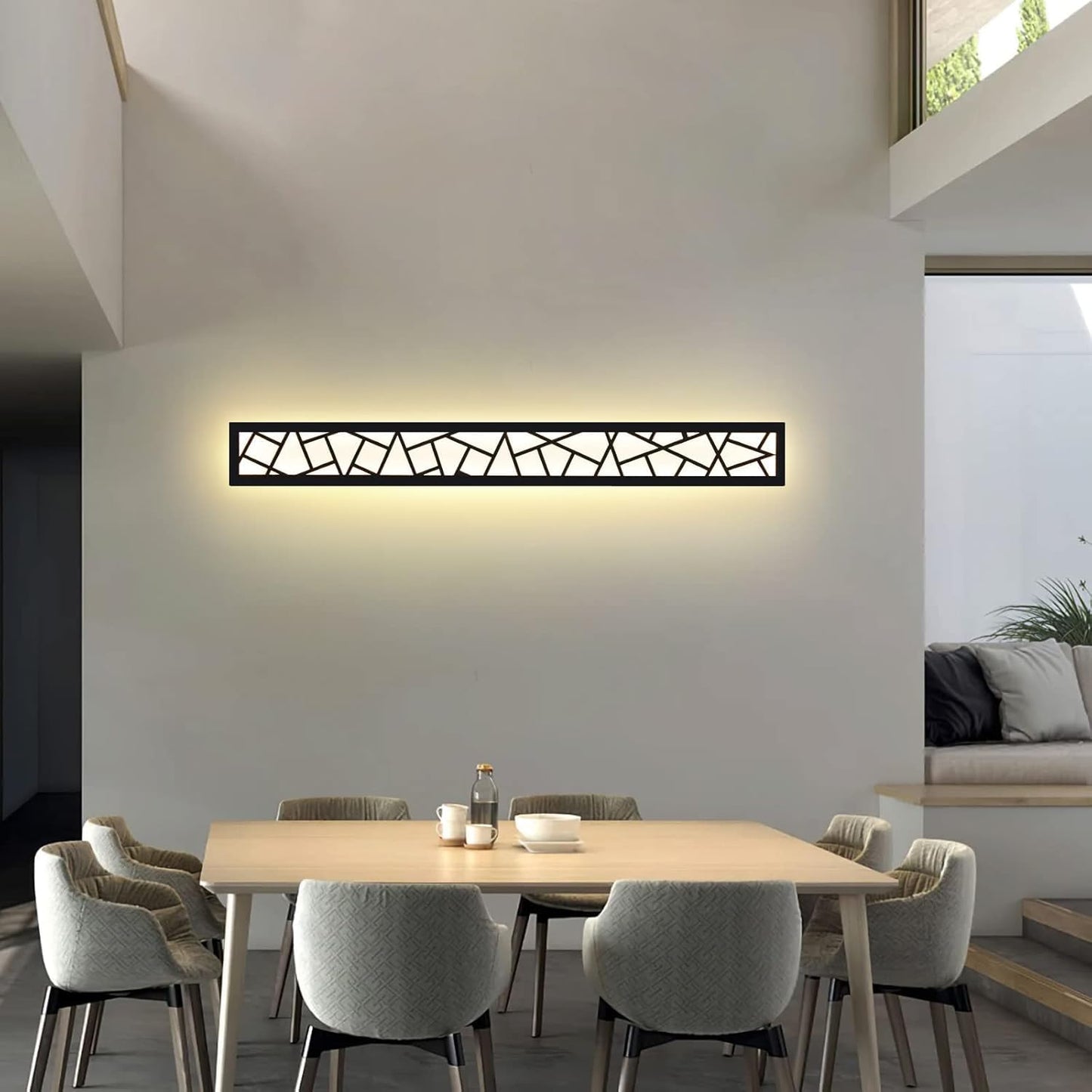 TRUWELLA Outdoor Wall Lights 31.5inch Modern Outdoor Wall Sconce LED Long Wall Sconces Black Front Porch Light Waterproof Led Wall Light IP67 3000K Exterior Lighting fixtures