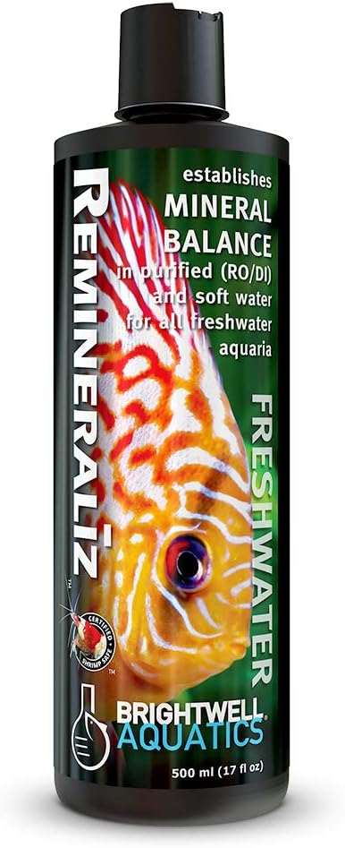 Brightwell Aquatics Remineraliz - Adds Minerals to Distilled, Deionized, or Reverse Osmosis Water for Freshwater Aquarium ...