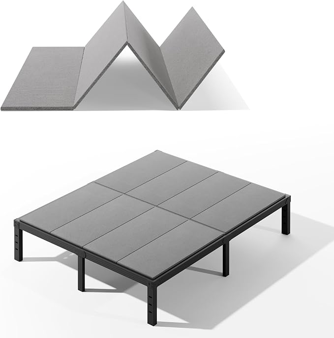 Bednowitz Bunkie Board Queen, Under Mattress Support Board, Foldable Low Queen Box Spring, Breathable Bunky Boards, Light & Thin & Noise Minimizing, Whole Bed Boards Design