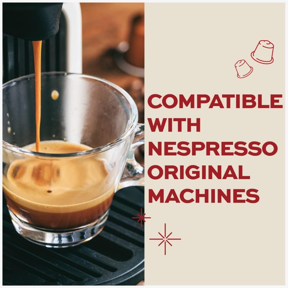 Kimbo Espresso Barista Ristretto | Aluminium Capsules, Nespresso Compatible | Smooth & Rich Italian Espresso | Dark Roast, 100 Count