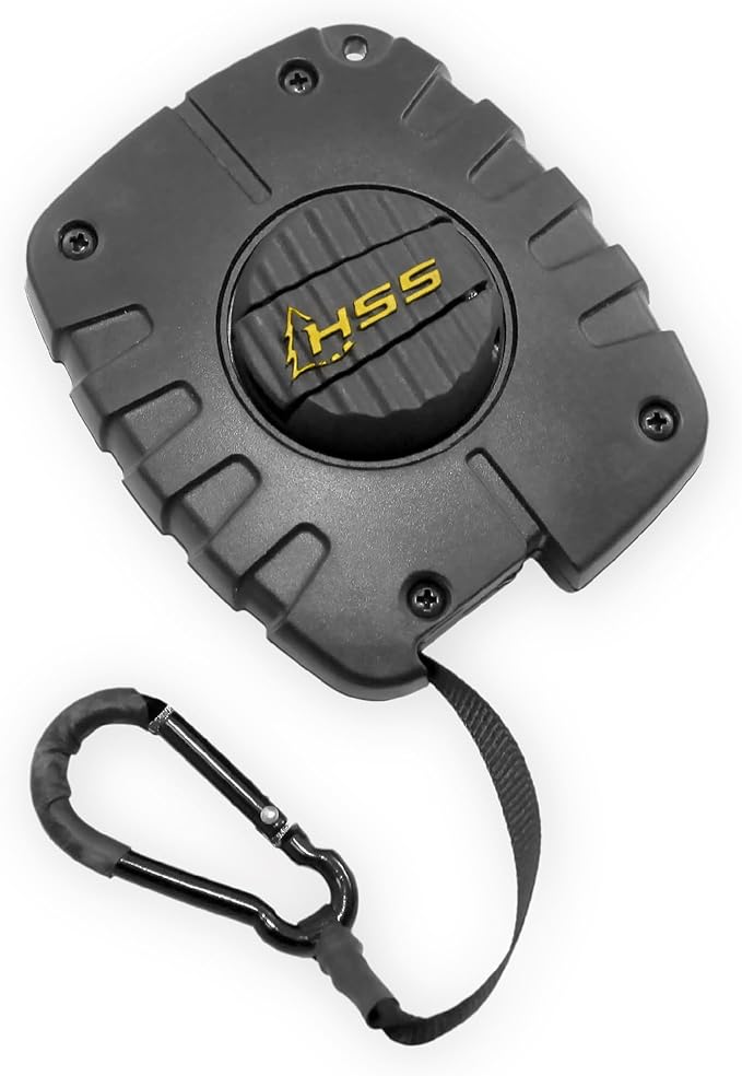 Hunter Safety System Bow & Gear Hoist: 30' Automatic Unwinding Pull Line with Coated Carabiner, Lightweight Rewind System ...