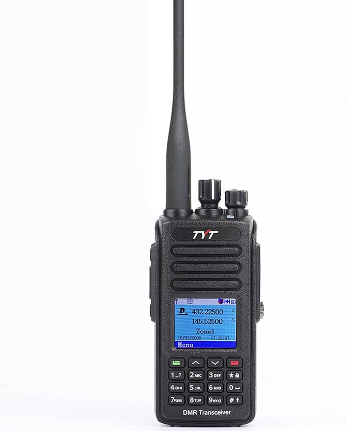 TYT MD-UV390 Dual Band VHF UHF DMR Radio GPS Waterproof Dustproof IP67 Walkie Talkie w/Cable