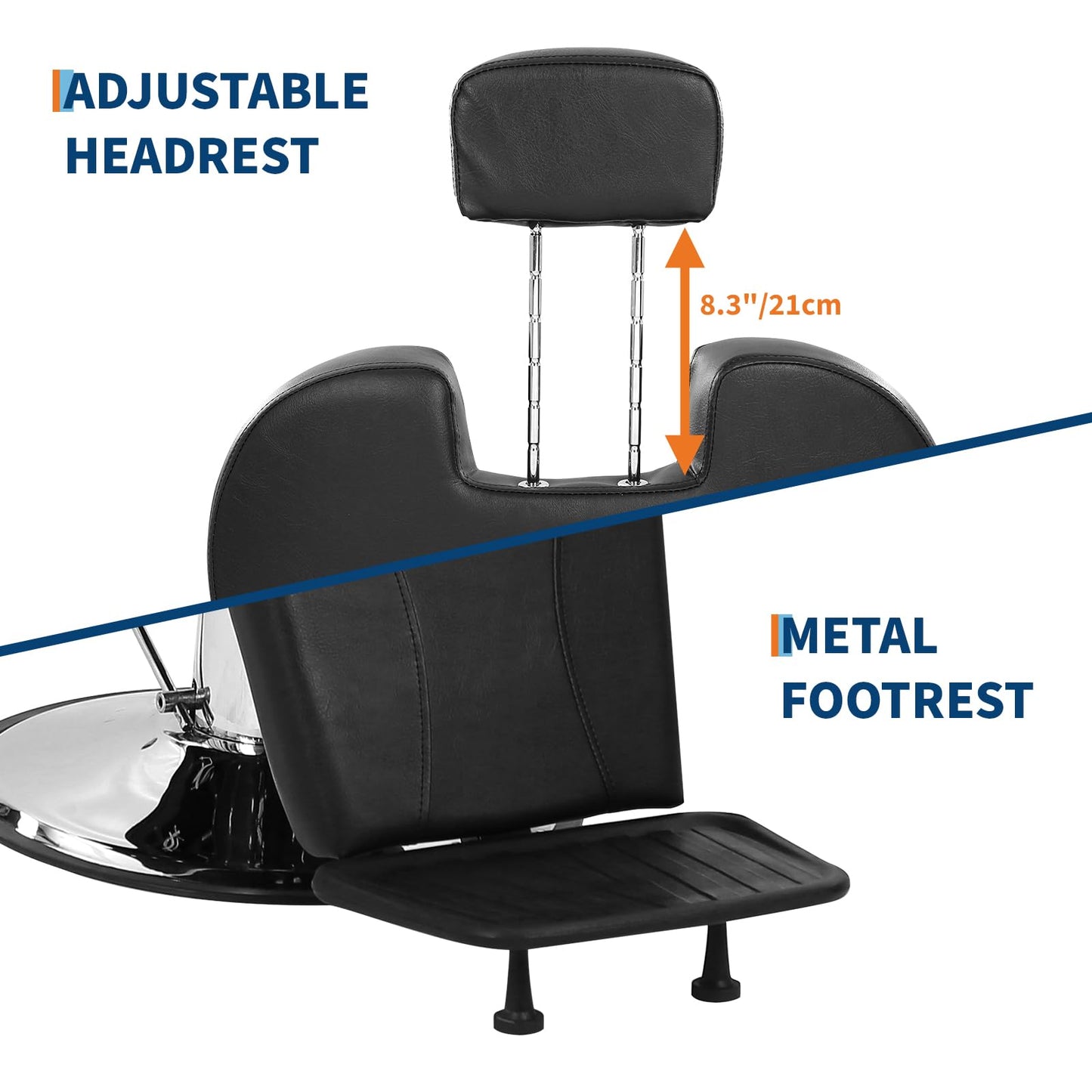IDEALHOUSE Hair Salon Chair, Styling Reclining Barber Chair with Heavy Duty Hydraulic Pump, Adjustable Barber Chair Beauty Shampoo Barbering Chair for Hair Stylist Spa, Max Load Weight 330 Lbs