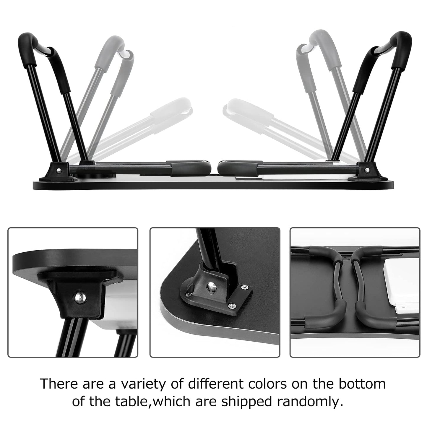 Fayquaze Portable Foldable Laptop Bed Desk with Storage Drawer and Cup Holder - Lap Desk Laptop Stand Tray Table for Eating, Reading and Working