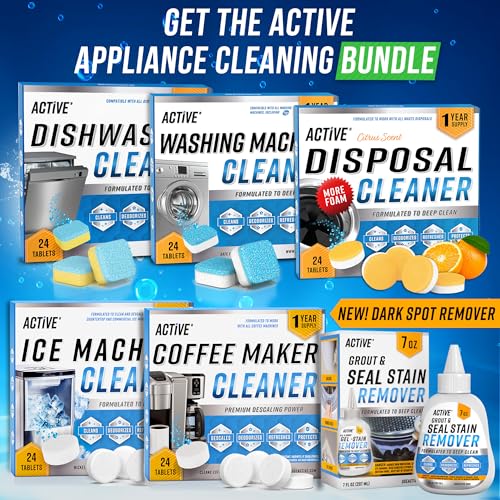 Dishwasher Cleaner And Deodorizer Tablets - 24 Pack Deep Cleaning Descaler Pods for Dish Washer Machine, Heavy Duty, Septi...