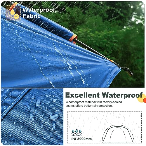 GoHimal SUV Tent for Camping, Waterproof PU3000mm Spacious Double Layer Design for 5-8 Person, Includes Rainfly and Storag...