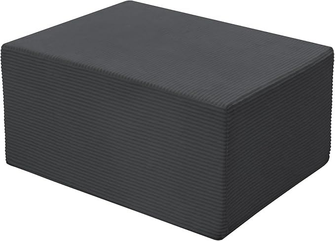 Ottoman for Cloud Sectional Boneless Couches Living Room, Modular Ottoman for Deep Seat Oversized Couch, Memory Foam Compressed Spineless Foot Rest for Bedroom Apartment Grey