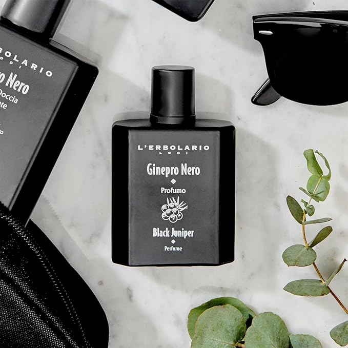 L'Erbolario Black Juniper - Energizing Fragrance With Woody Notes - Can Be Worn Every Day With Pride - Dermatologically Tested - Citrus And Woody Scent - For All Skin Types - 1.6 Oz EDP Spray
