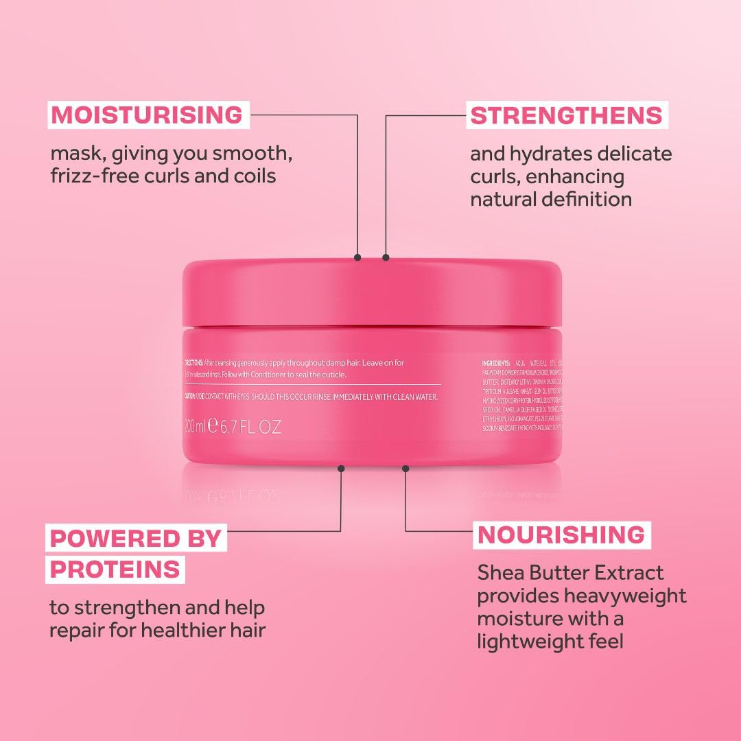 Lee Stafford Curls & Coils Hair Mask | For the Love of Curls - Intensive 3A-4C Treatment Mask for Curly & Coily Hair, Smooths, H