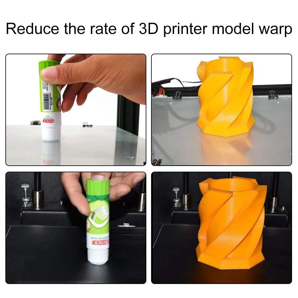 Aceirmc 3D Printer Glue Stick For Hot Bed Print Filament Pla Abs Pet Petg Washable Anti-Tilt Non-Toxic - 21G(Pack Of 3) (3Pcs)