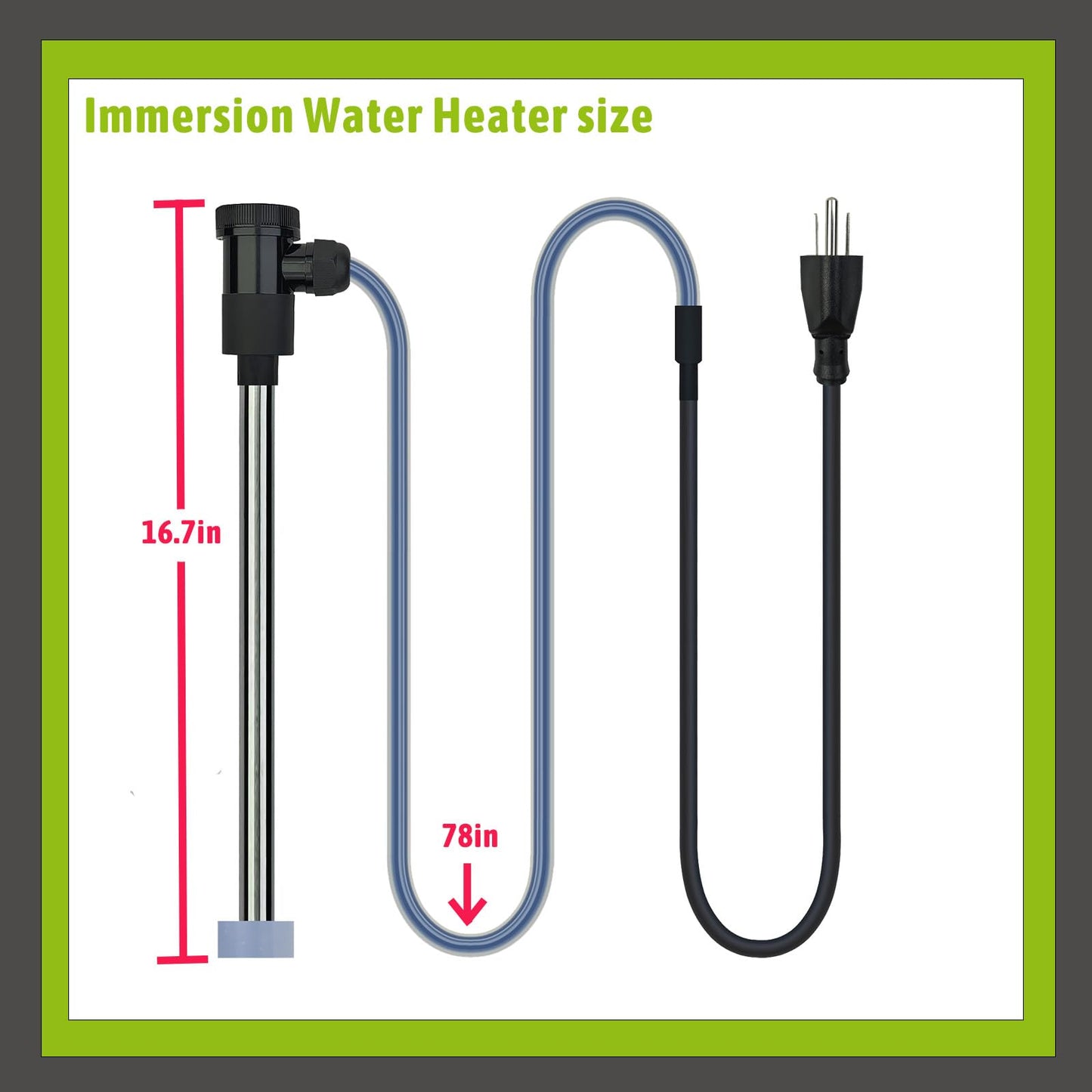 LINGLONGTEMP 2000W Submersible Immersion Water Heater for Hot Tub & Pool – Portable Electric Heater with WiFi Timer & 194°F Temp Control for Bathtub, Baptistry, Above Ground Pool & Inflatable Pool