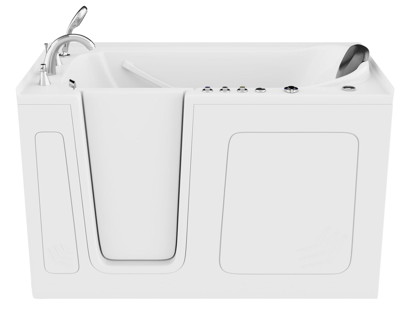 ANZZI Tubs Series Left Drain Quick Fill Walk-In Whirlpool and Air Tub with Powered Fast Drain in White Finish 32 in. x 60 in. | AMZ3260LWD