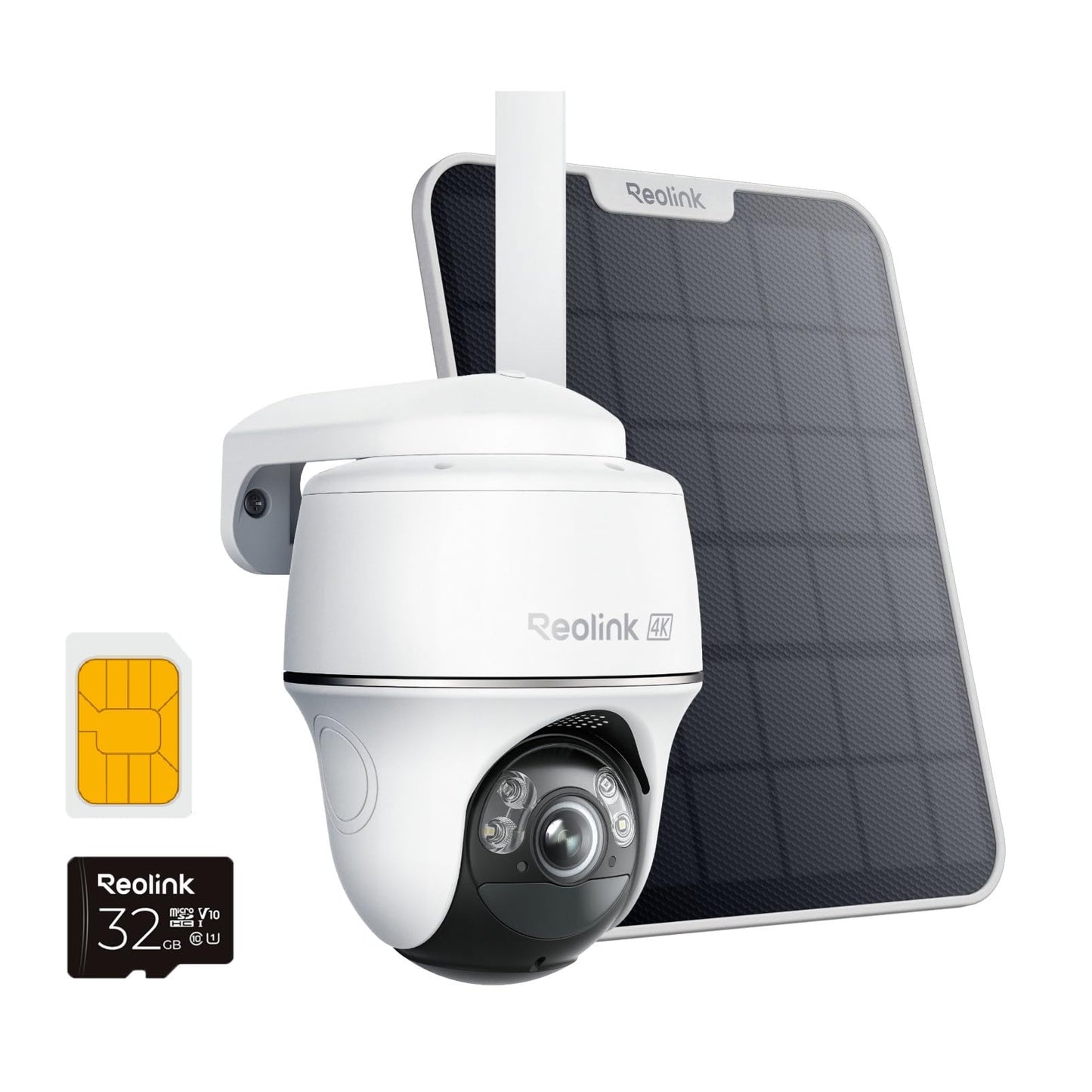 REOLINK 4K LTE Cellular Security Camera Wireless Outdoor, 360° Smart Detection with Auto-Tracking, Solar Powered, SIM Card Included, Local/Cloud Storage, Color Night Vision, Go PT Ultra Updated Ver.
