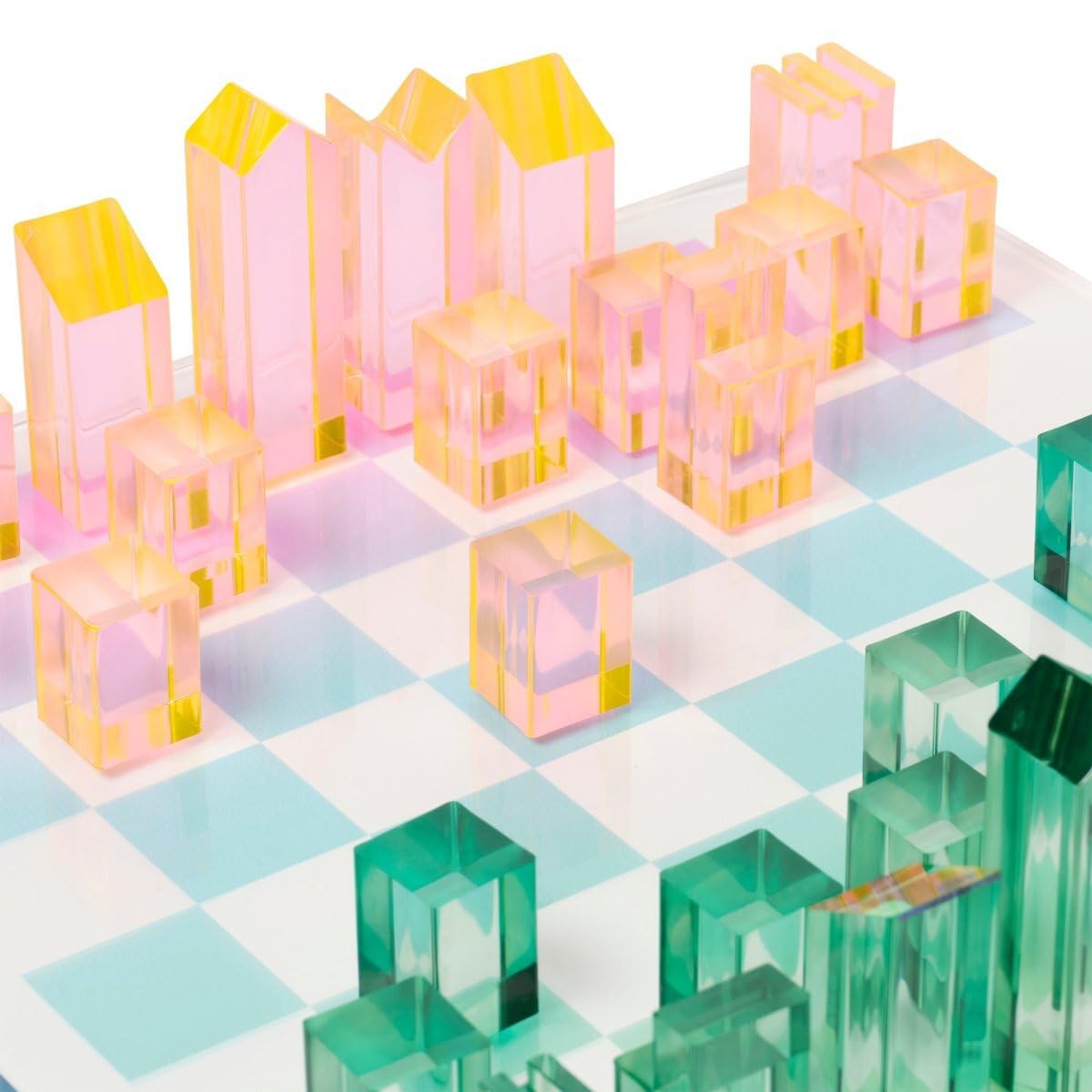 Lucite Chess & Checkers | Ombre Sherbert