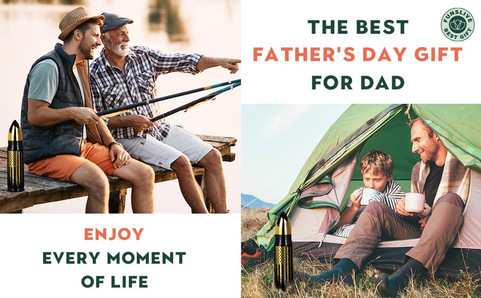 17oz Cool Tumbler Stainless Steel Gifts for Men Him Husband Dad - Unique Shaped Mans Coffee Mug - Fishing Hunting Camping Christmas Anniversary Birthday Gifts for Men Husband Him Teen Boyfriend Women