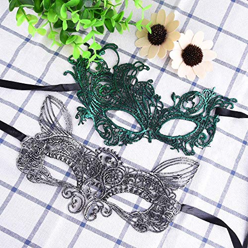 SIQUK 30 Pieces Masquerade Masks Bulk Lace Mask Women Venetian Masks Lace Masquerade Mask for Party Ball