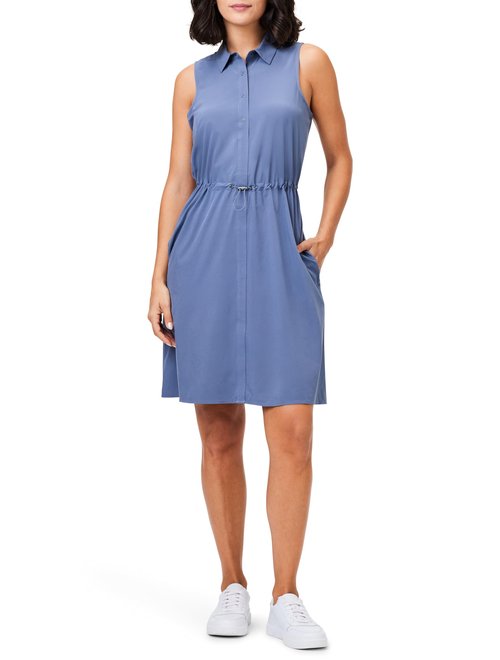 NIC+ZOE Women's TECH Stretch Collared Dress, Slate