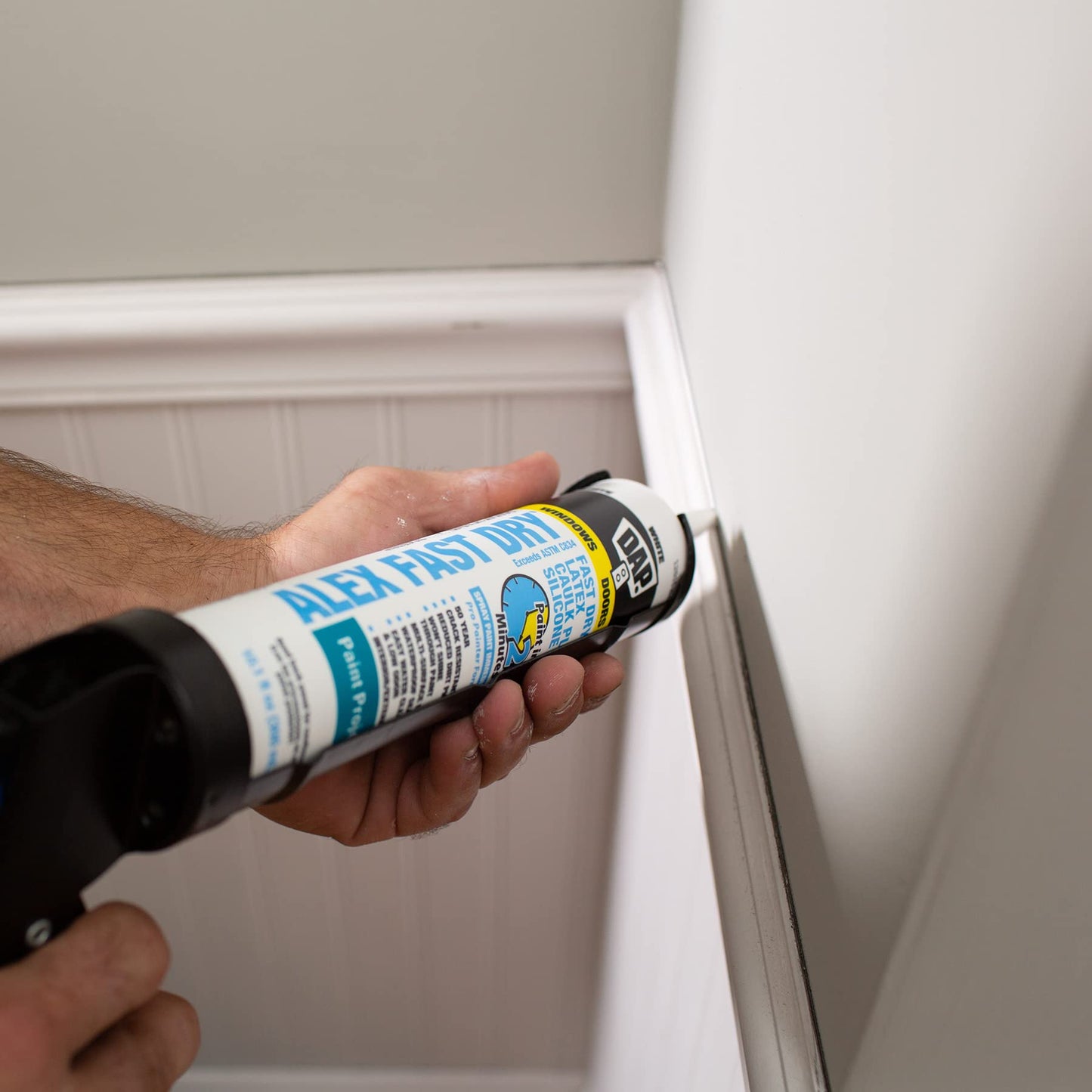 DAP 18425, White Caulk, 10.1 oz, 10.1 Fl Oz, Whites