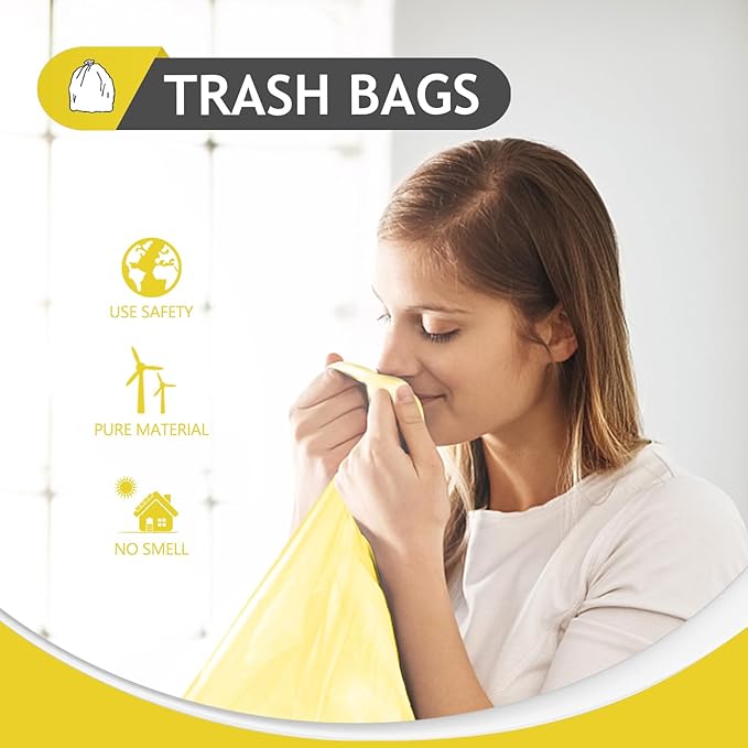 Colorful Clear Strong Tall Kitchen Trash Bags 18 Gallon 100 Counts,Fit 10,13,15,16,18 Gal Garbage Bags by Teivio, Bin Liners, Plastic Bags for home Office Bathroom,Multicolor