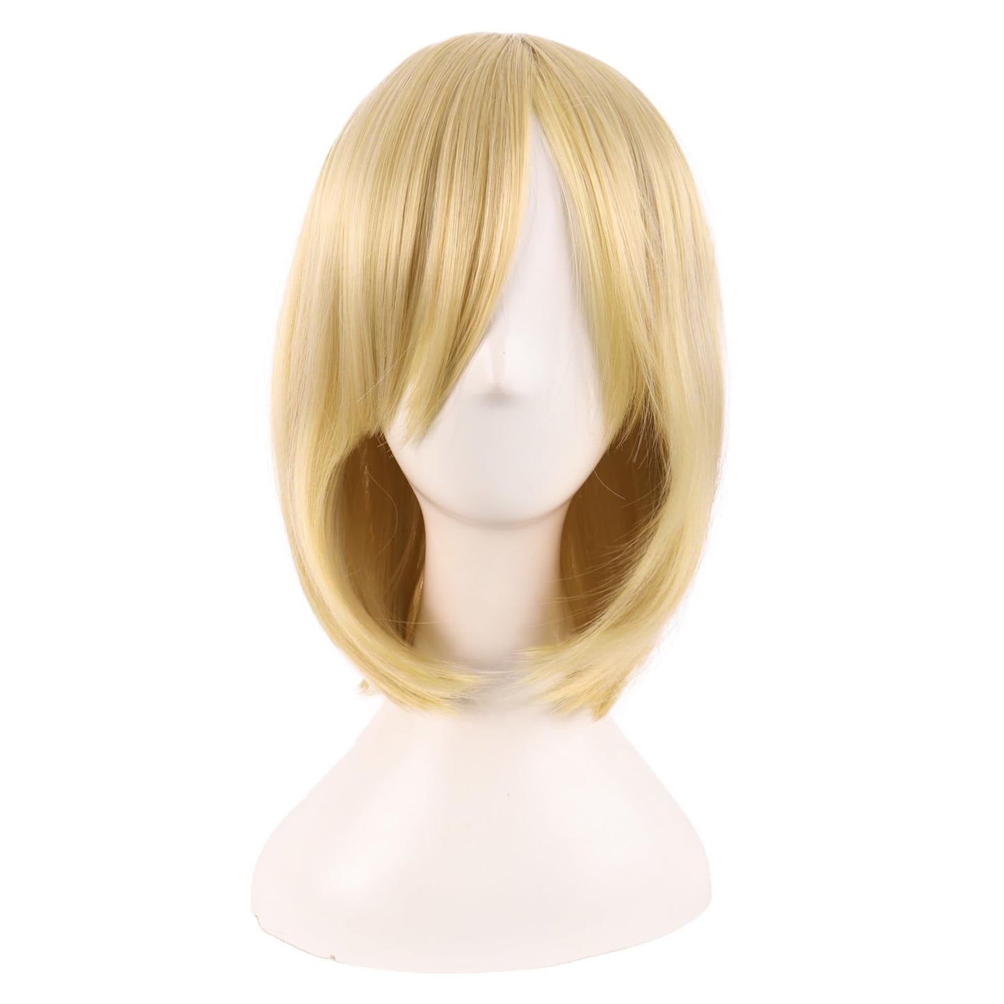 MapofBeauty 14 Inch /35 cm Female Models Medium Length Straight Hair Cosplay Bob Wig (Mixed Golden)