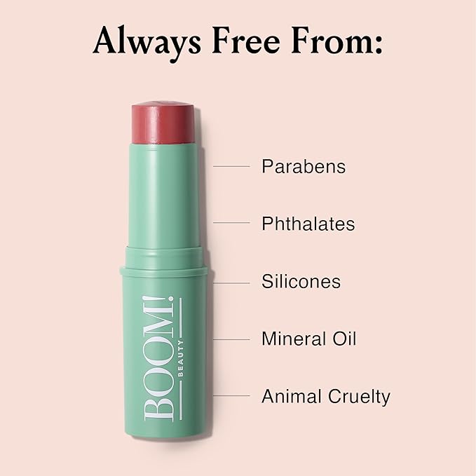 BOOM! by Cindy Joseph Boomstick, Golden Peach ® + Boomstick Color ™ - Buildable Lip & Cheek Tint Makeup Sticks, Cream Blush Stick & Clean Beauty Formula Cosmetics