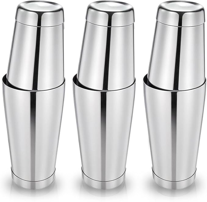 Giantree 6 Pcs Cocktail Shakers, Professional Boston Bar Shaker Set, Stainless Steel Cocktail Shaker Set for Bartenders, E...