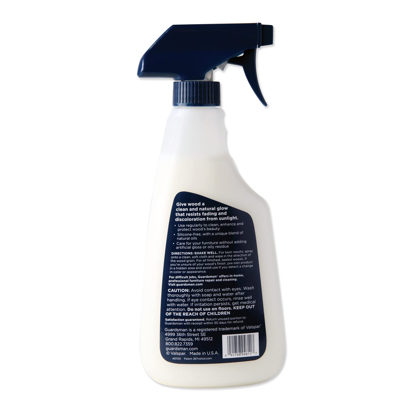 Guardsman Anytime Clean & Polish Wood Cleaner & Furniture Polish for Cabinets, Tables, and Other Wood Surfaces, Spray Bottle, Lemon Fresh, 16 Fluid Ounces