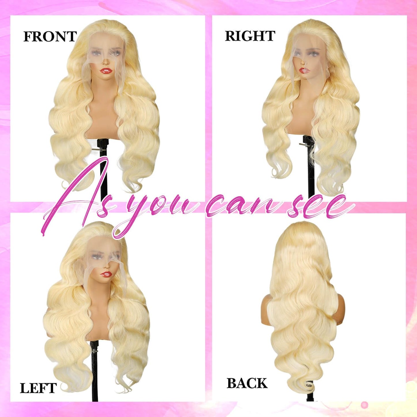 JIEDAOKOU 613 Lace Front Wig Human Hair Blonde Wig Human Hair 13x6 Transparent Lace Front Wigs 20 Inch 200 Density 613 HD Lace F