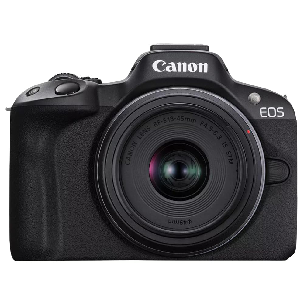 Canon EOS R50 Mirrorless Camera Body with 2 Lens Kit RF-S 18-45mm is STM and 55-210mm is STM 5811C022 Bundle with Deco Gear Bag + 2 Battery +Tripod + Filters + Wide Angle & Telephoto Lenses & More