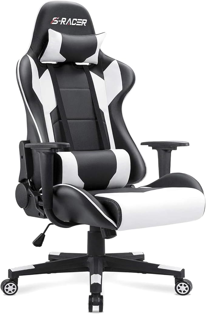 Homall Gaming Chair, Office Chair High Back Computer Chair Leather Desk Chair Racing Executive Ergonomic Adjustable Swivel...