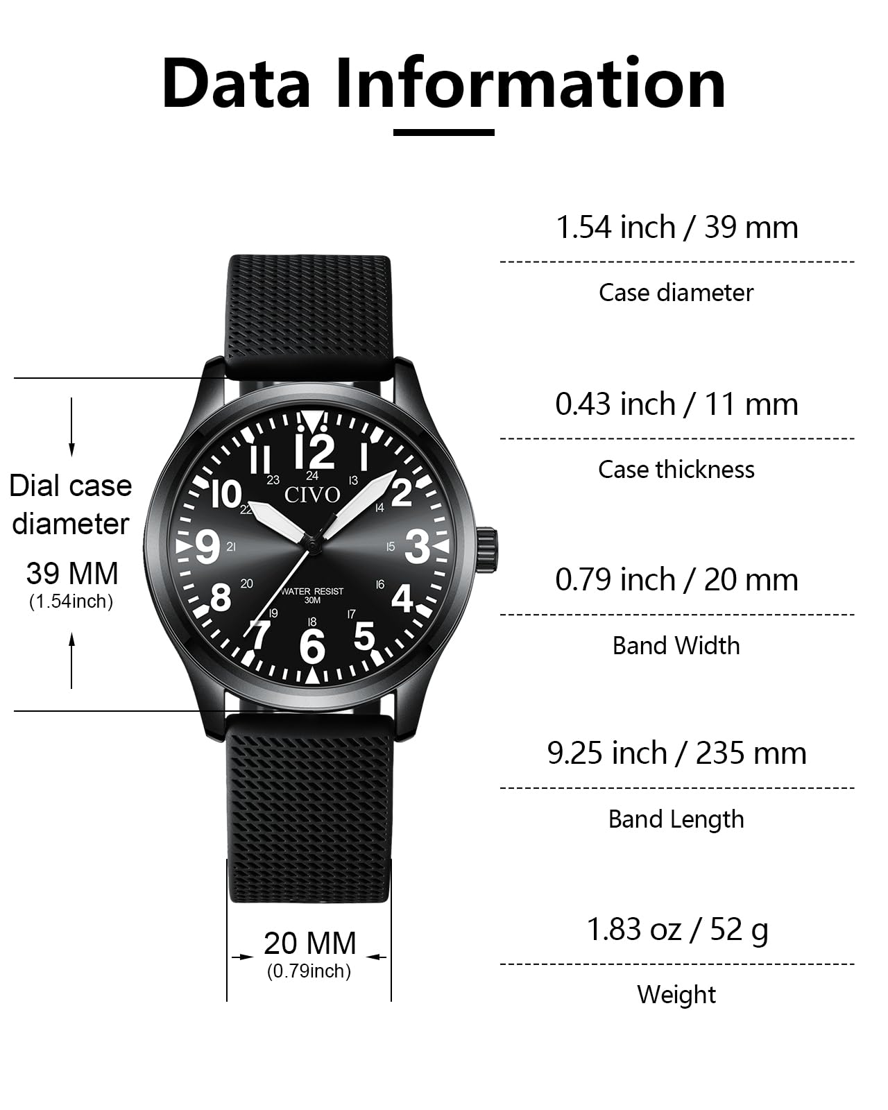 CIVO Gifts for Husband from Wife: Gifts for Husband from Wife at Anniversary Birthday Valentine, Watch for Men