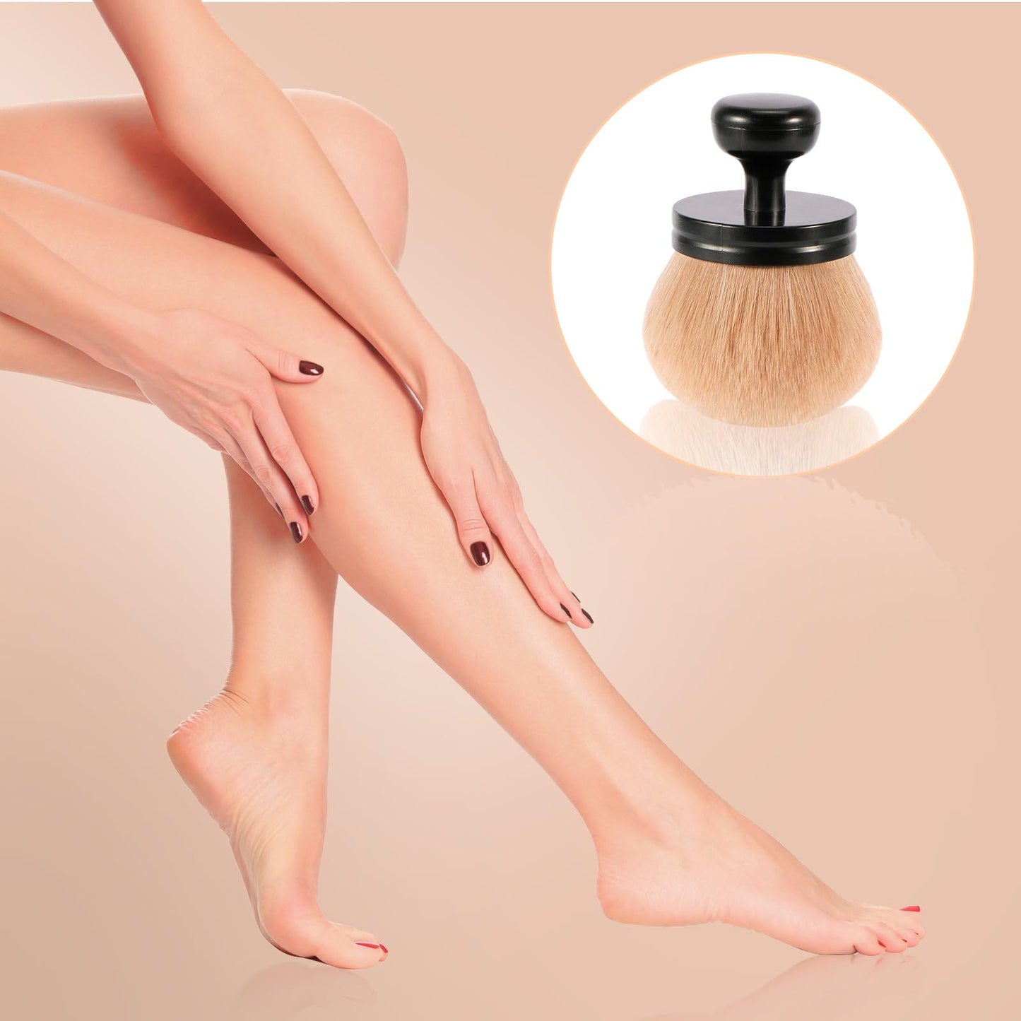 UNIMEIX 3 Inch Sunscreen Applicator Self Tanner Brush Body Makeup Brush Kabuki Blend Applicator Spray Tan Blending Beauty Brush