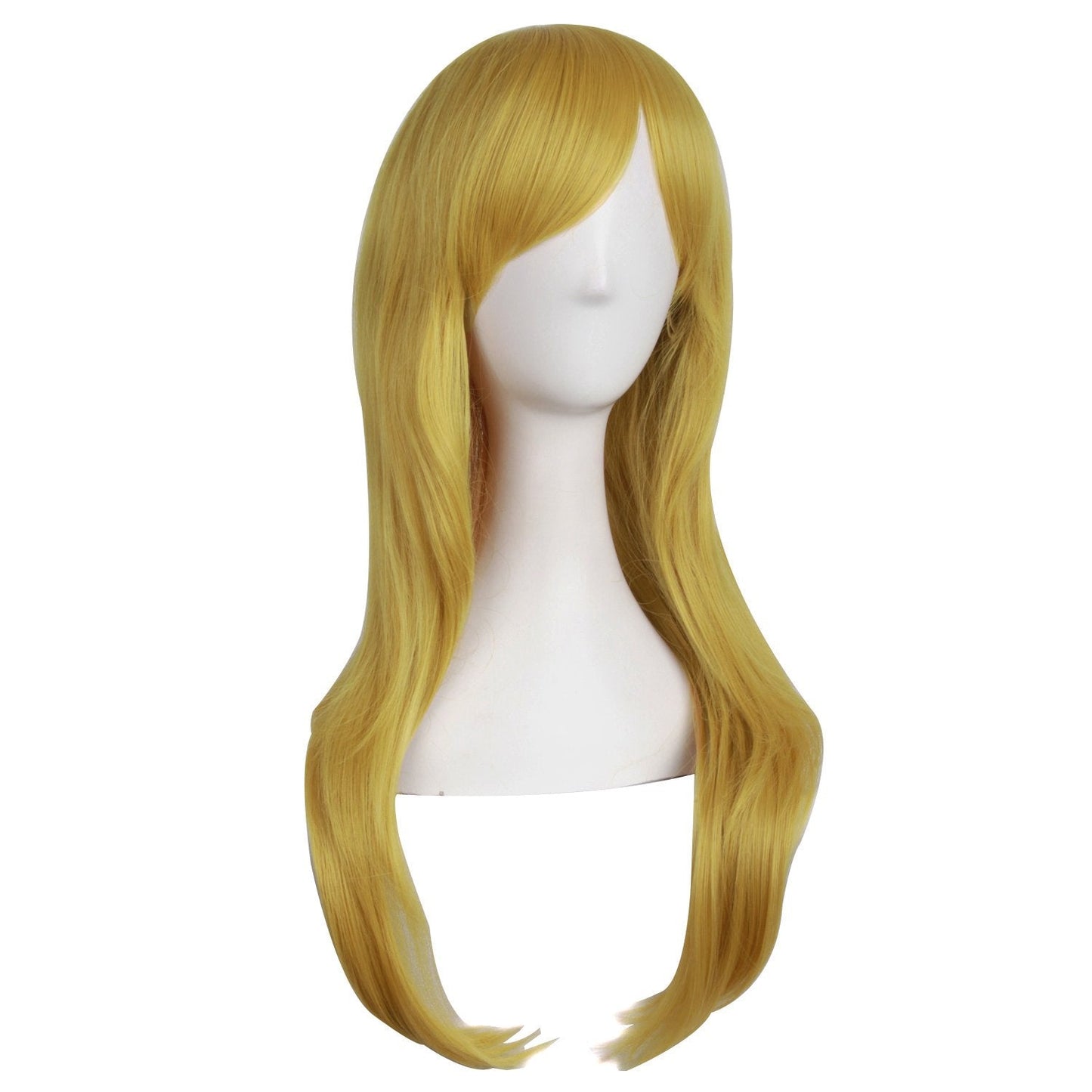 MapofBeauty 28 70cm Long Curly Hair Ends Costume Cosplay Wig (Gold/Yellow)