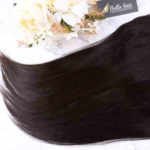 Bella Hair Ear to Ear 13x4 Lace Frontal Closure Straight with Baby Hair Natural Color Remy Virgin Human Hair Frontal 20inch
