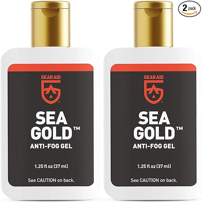 GEAR AID Sea Gold Anti-Fog Gel Coating for Scuba Dive Masks, 1.25 fl oz, 2-pk