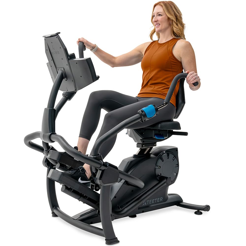 Teeter FreeStep Recumbent Cross Trainer Stepper, Zero-Impact Exercise Bike Alternative w/Patented Physical Therapy Stride, Up to 350lb, Free App w/Trainer Workouts