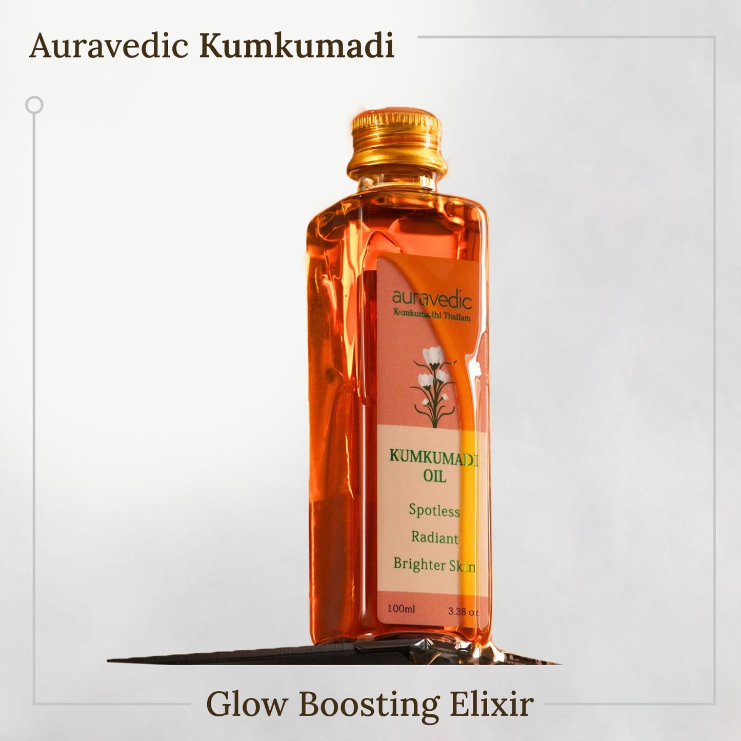 Auravedic Kumkumadi Oil Pure Saffron for Ultra Radiant Skin | Ayurvedic Oil for Dull, Dehydrated & Tired Skin | Lightweight Hydr