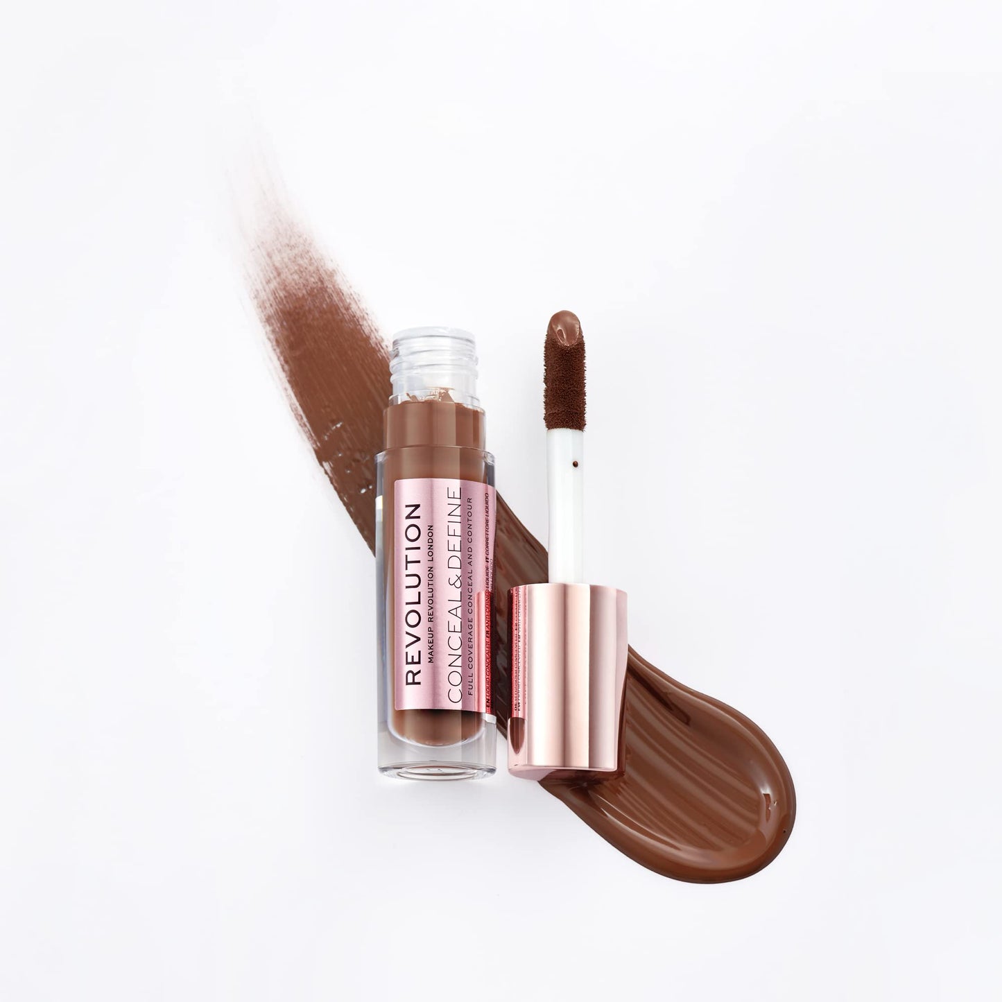 Makeup Revolution Conceal and Define Concealer, Full Coverage & Matte Finish, C17.5 for Dark/Deep Skin Tones, Vegan & Cruelty-Fr