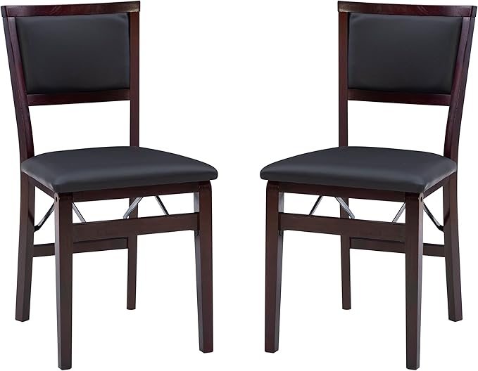 Linon Keira Pad Folding Chair, Set of 2, Engineered Wood
