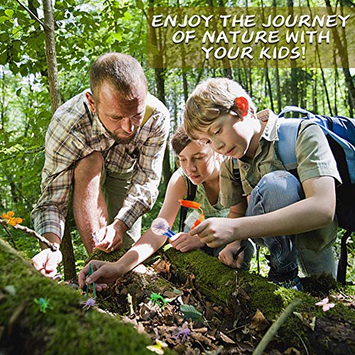 24 Pcs Kids Explorer Kit & Bug Catcher Kit for Kids, Outdoor Toys Adventure Camping Kit with Drawstring Bag, Binoculars, C...