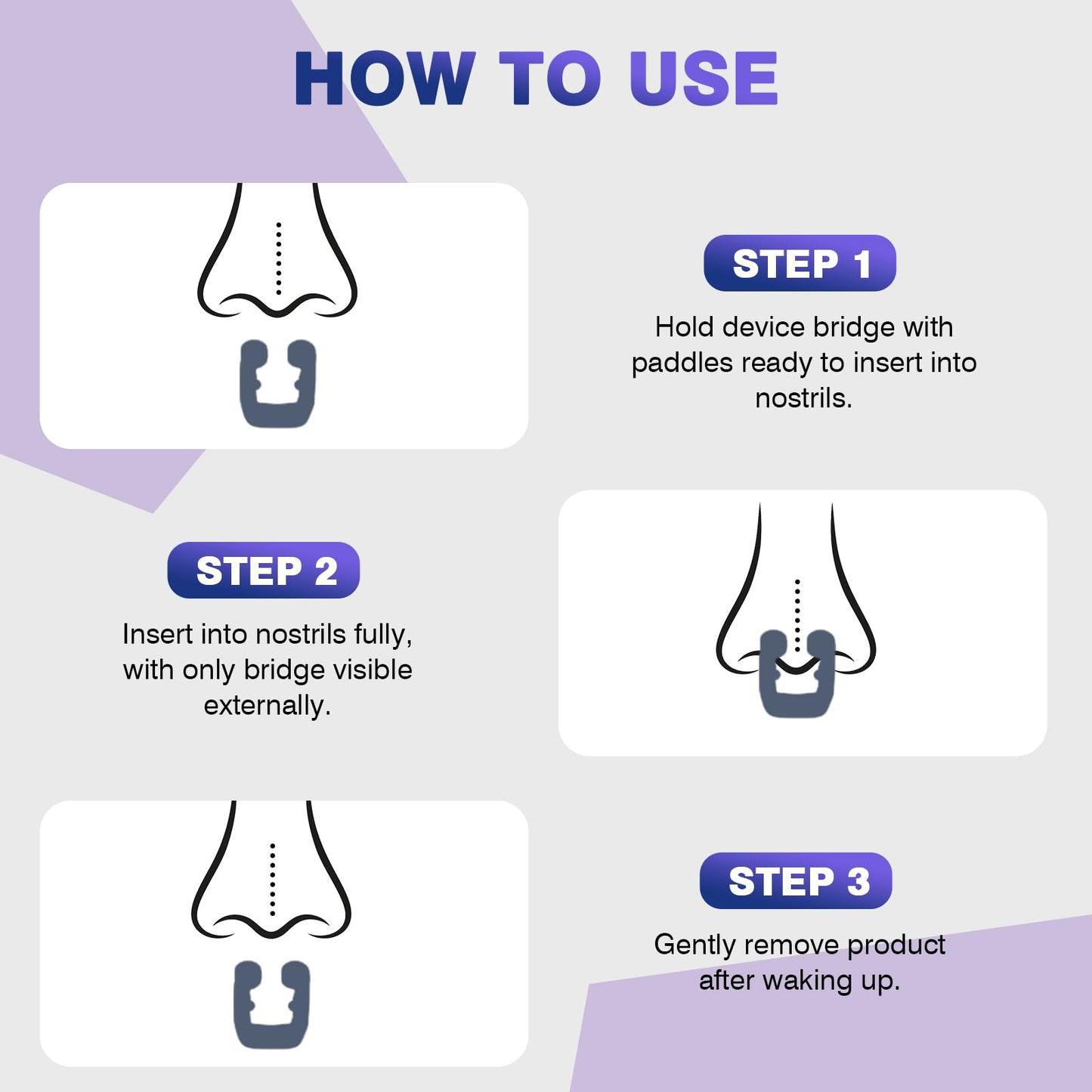 OHALEEP Anti Snoring Devices, Snore Stopper with Adjustable Magnet, Silicone Nose Clip Stop Snoring, Effective to Relieve Snoring, Snoring Solution for Comfortable and Quieter Sleep, White,M